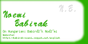 noemi babirak business card